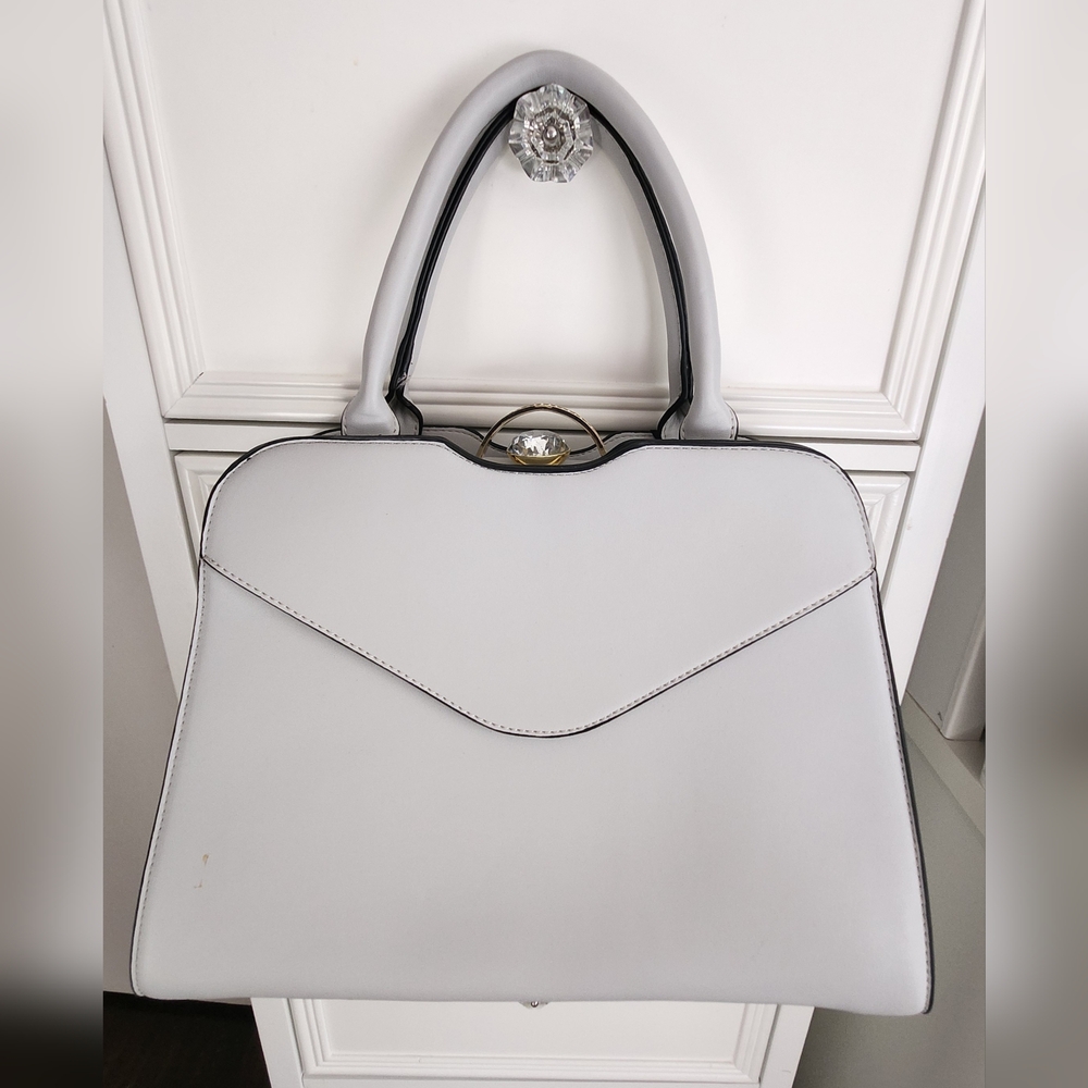 La Terre Fashion Vegan Light Blue Purse with Rhinestones NWT